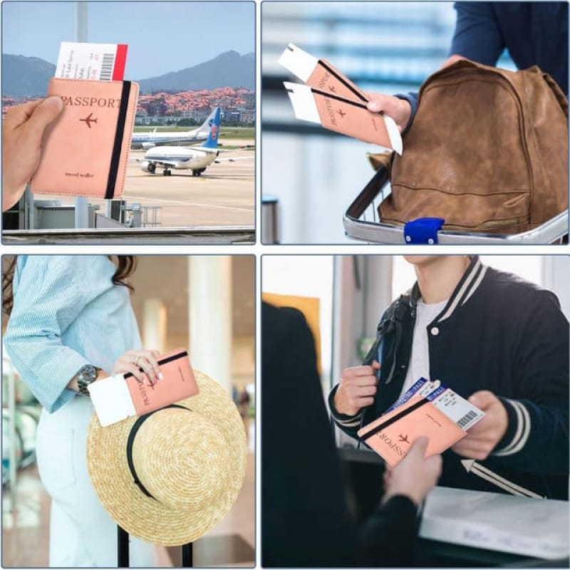 PU Leather Passport Holder and Travel Wallet – Multi Card Organizer with Cash Pocket for Men & Women — view 4
