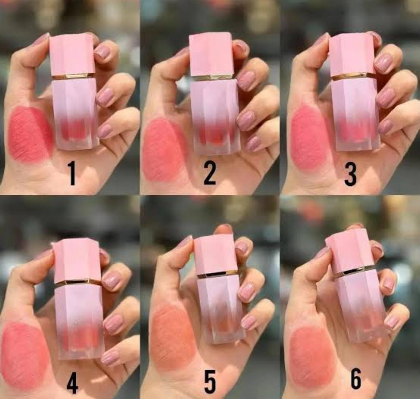 HUXIA BEAUTY   Color Bloom Liquid Blush 🌟   6 Different shades  Available 😎    ( pack of 6 ) — view 1