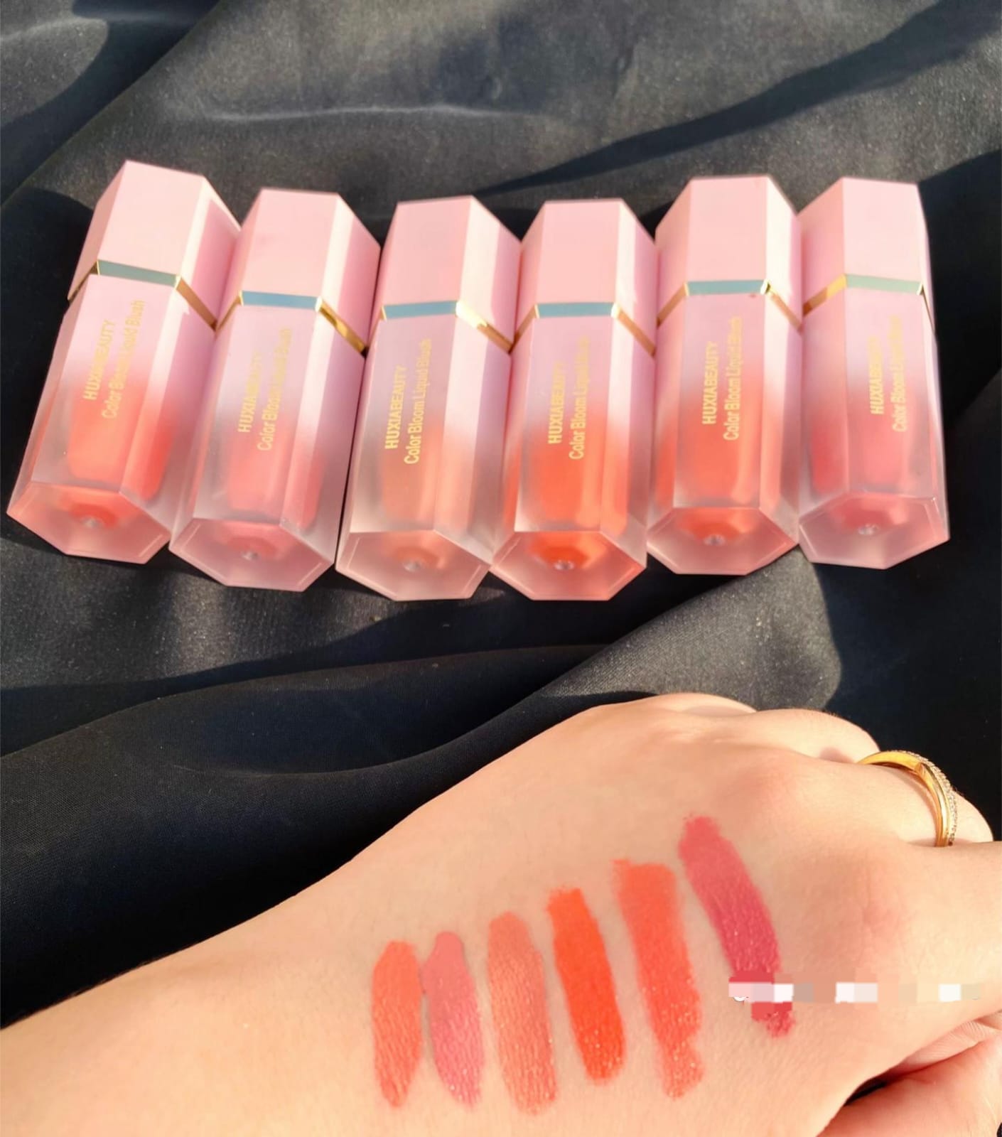 HUXIA BEAUTY   Color Bloom Liquid Blush 🌟   6 Different shades  Available 😎    ( pack of 6 ) — view 3