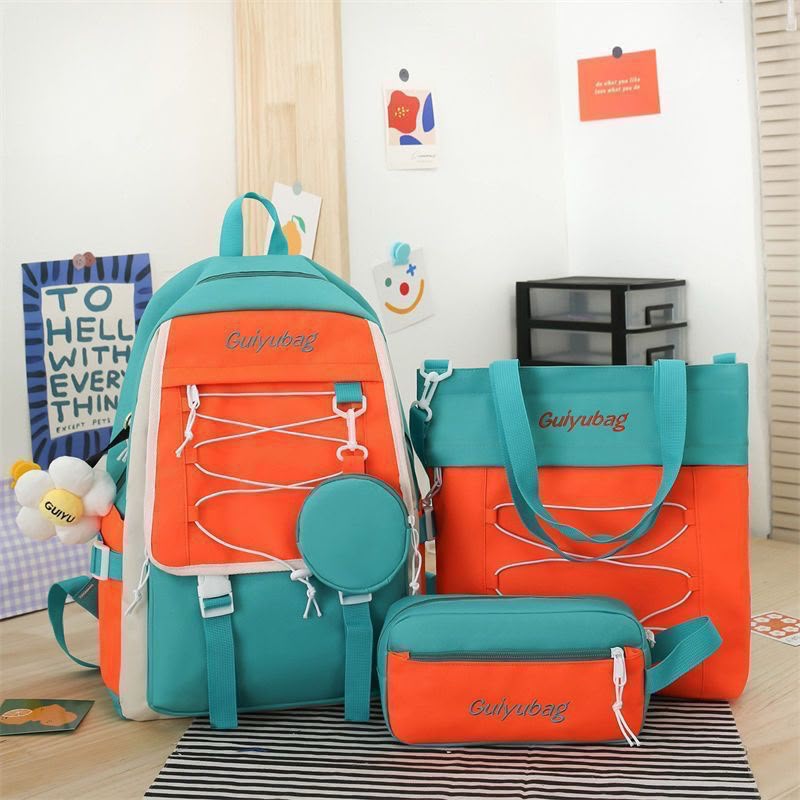🎀 High Quality 4Pcs School Bag & Backpack For Girls  🎀 — view 6