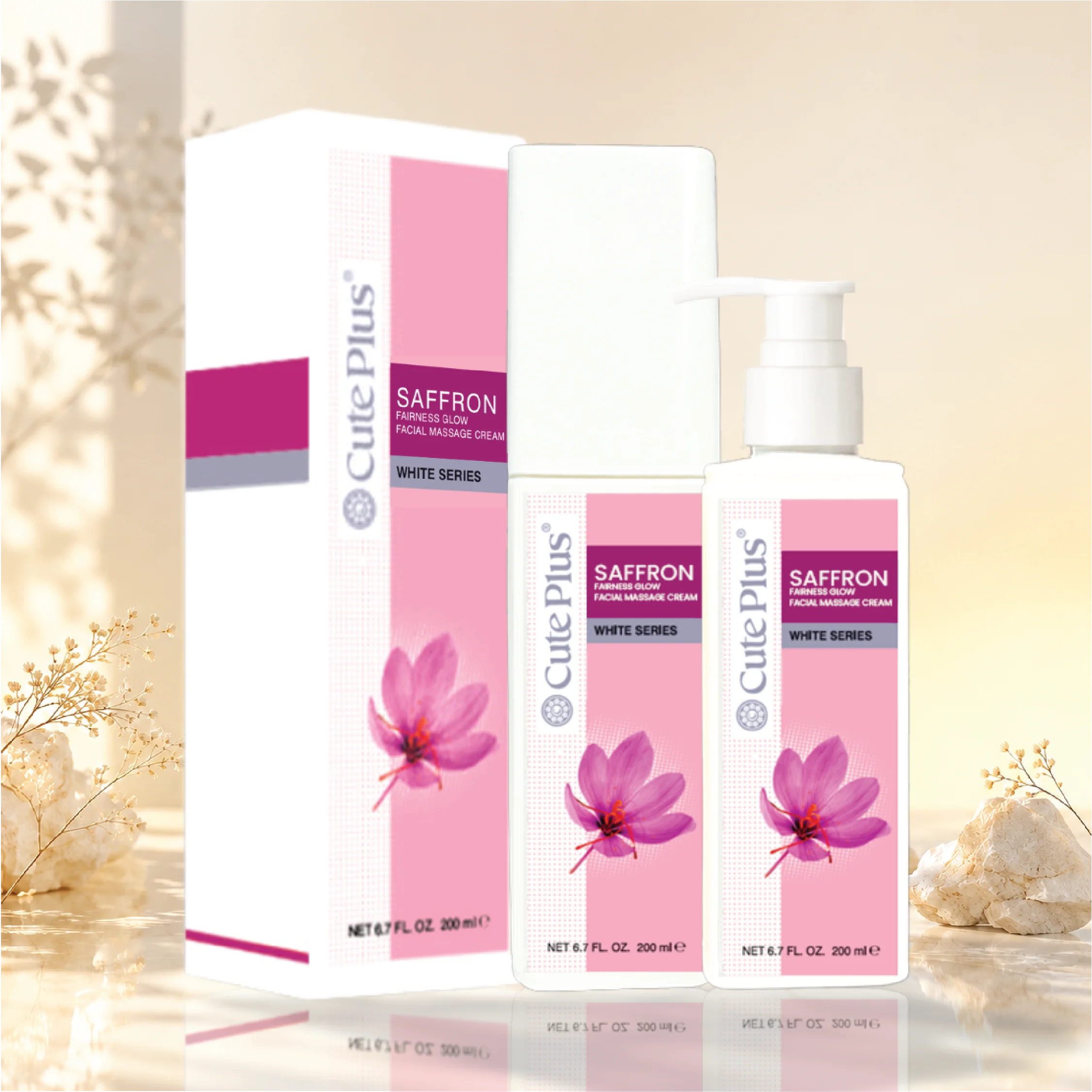 Saffron Fairness Glow Facial Massage Cream 200ml — view 1