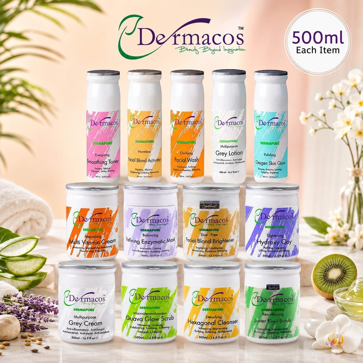 Dermacos Complete Facial Kit (500gm Each) Pack of 13 — view 1