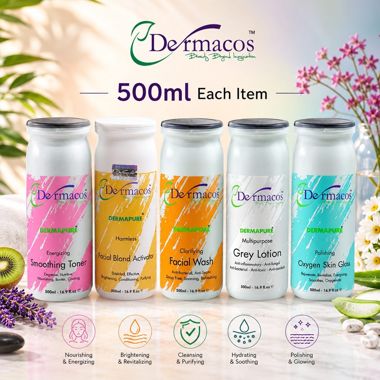 Dermacos Complete Facial Tubes (500ml Each) Pack of 5 — view 1