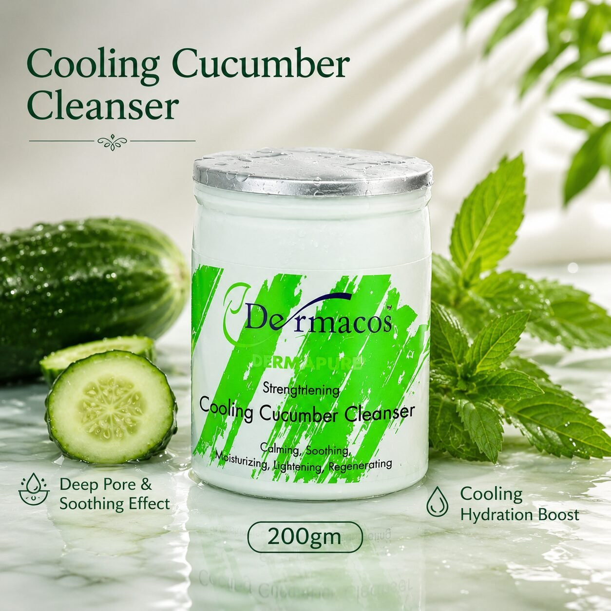 Dermacos Cooling Cucumber Cleanser (200gm) — view 1