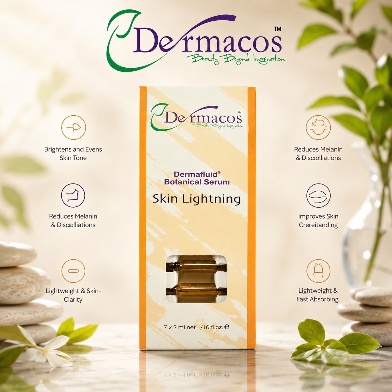 Dermacos Dermafluid Skin Lightning Ampoule (2ml) Pack of 7 — view 1