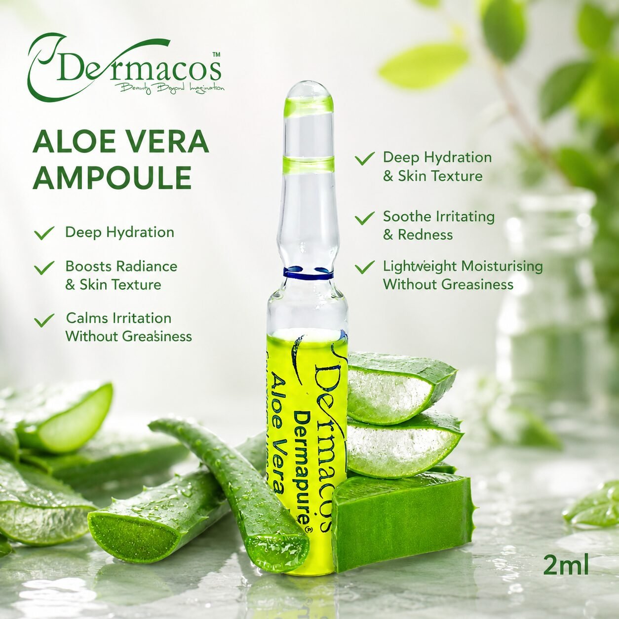 Dermacos Dermapure Aloe Vera Extract Ampoule (2ml) — view 1