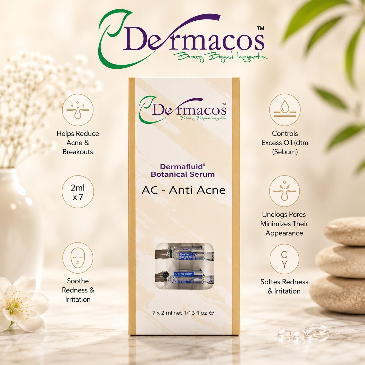 Dermacos Dermapure Anti Acne Ampoule (2ml) Pack of 7 — view 1