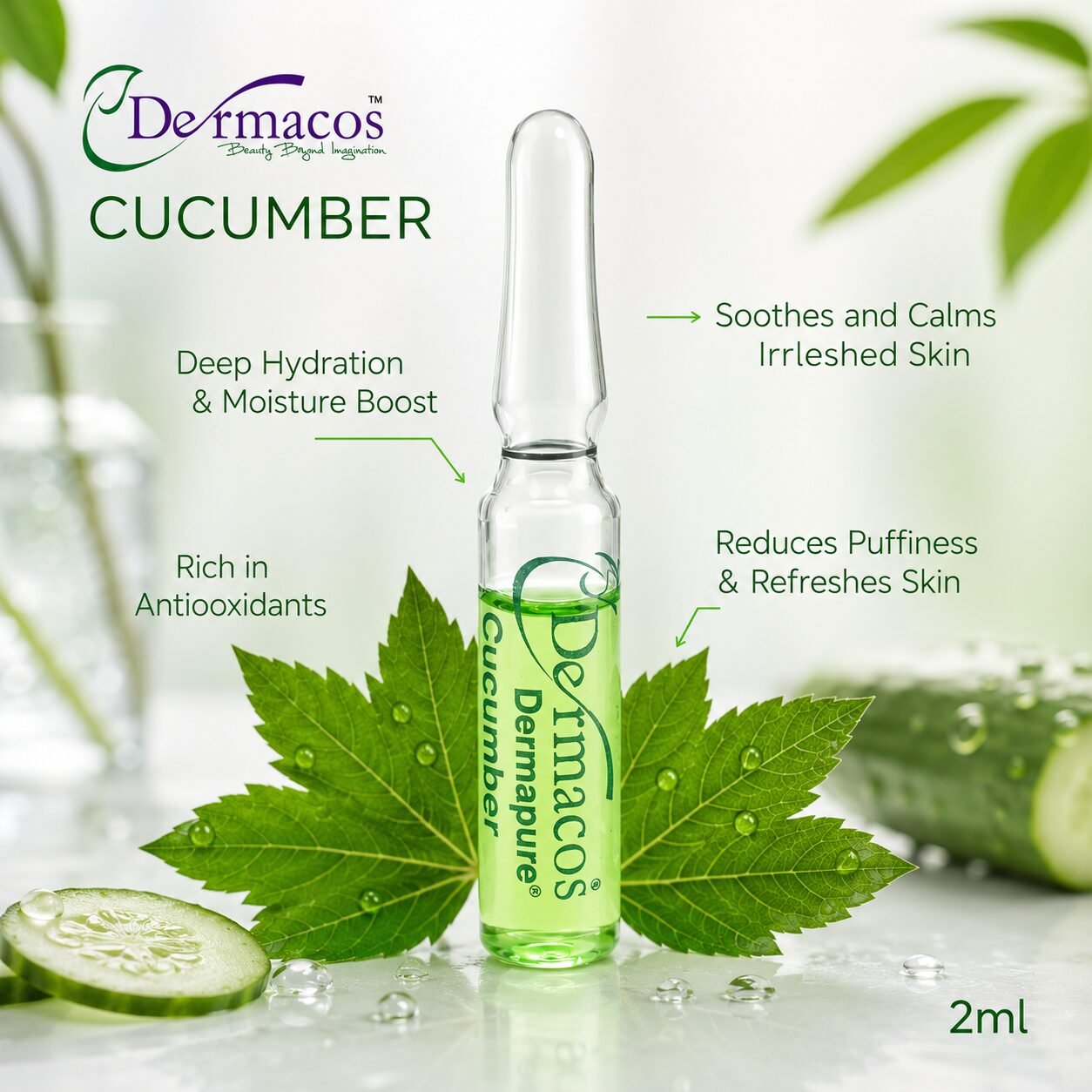 Dermacos Dermapure Botanical Cucumber Ampoule (2ml) — view 1