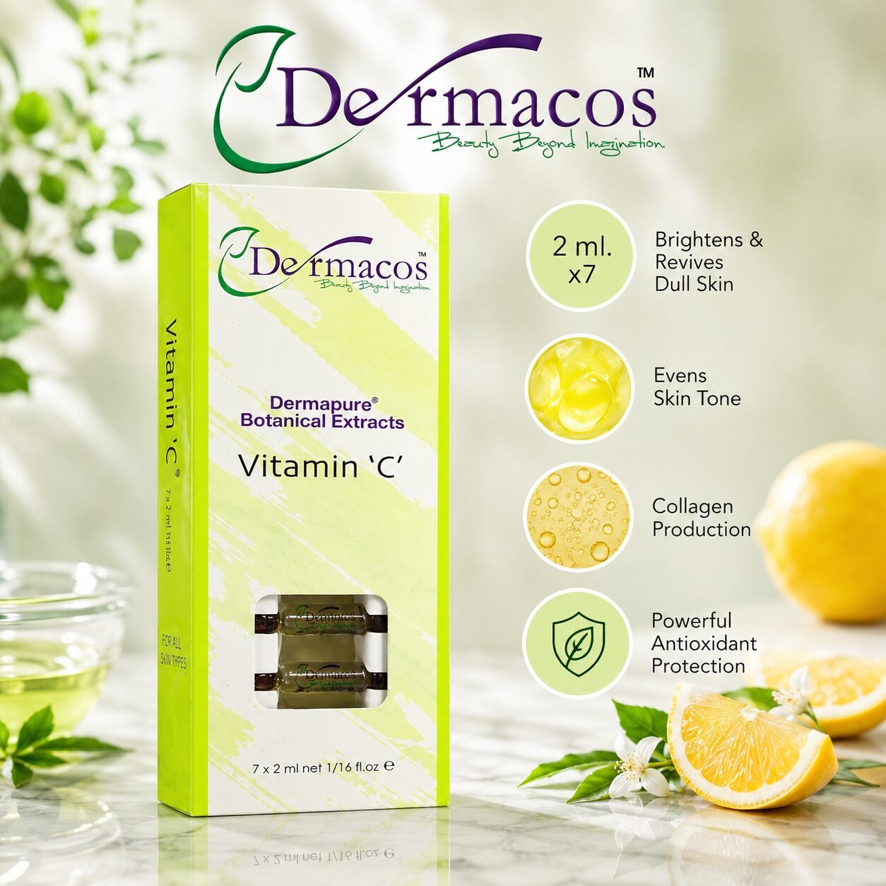Dermacos Dermapure Botanical Vitamin C Ampoule (2ml) Pack of 7 — view 1