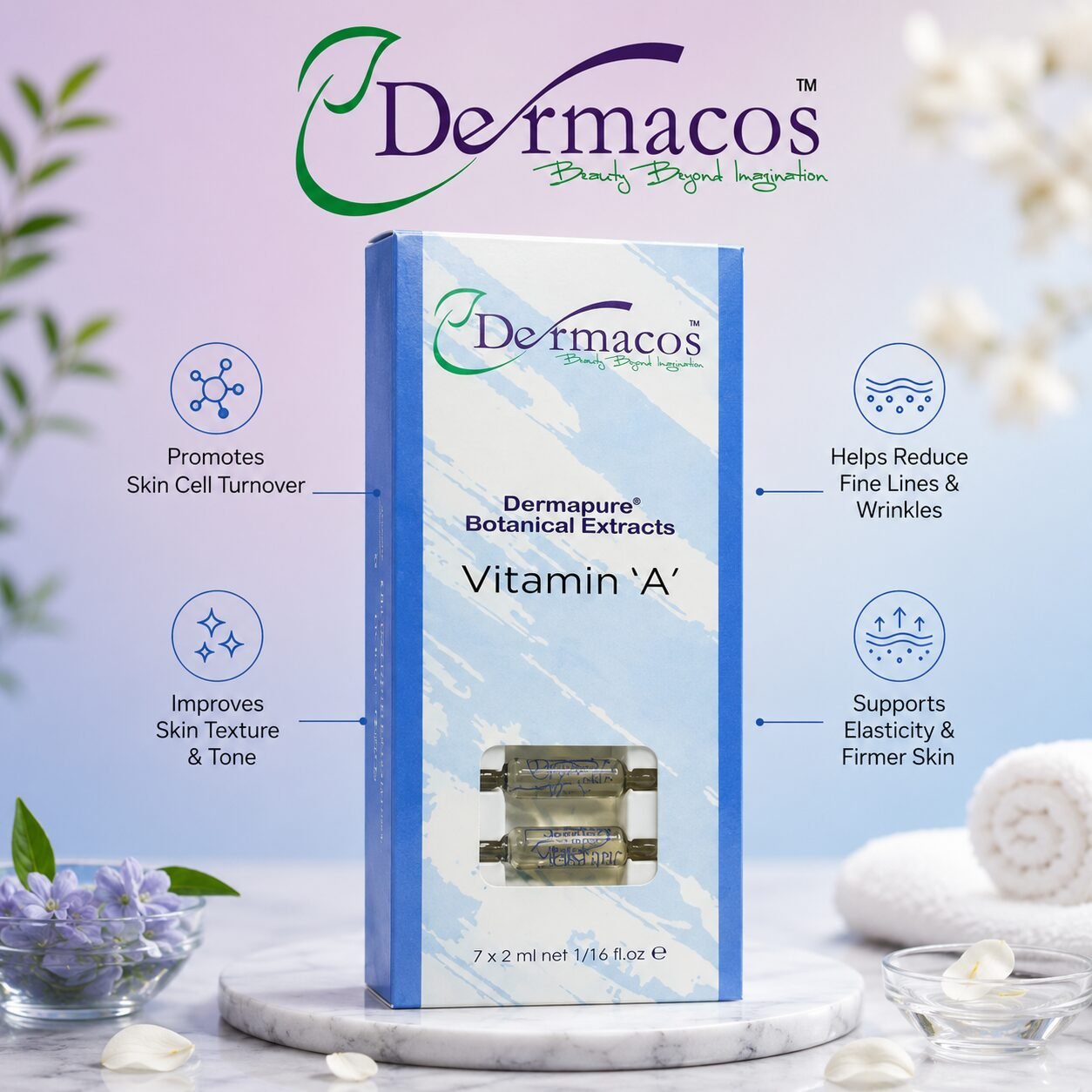 Dermacos Dermapure Vitamin A Ampoule (2ml) Pack of 7 — view 1