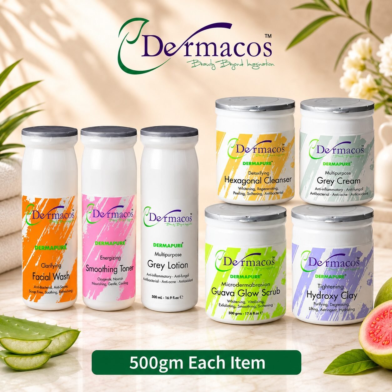 Dermacos Facial Kit Combination-1 (500gm Each) Pack of 7 — view 1