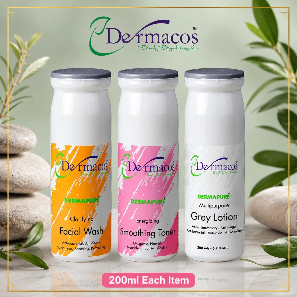 Dermacos Facial Tubes Combination-3 (200ml Each) Pack of 3 — view 1