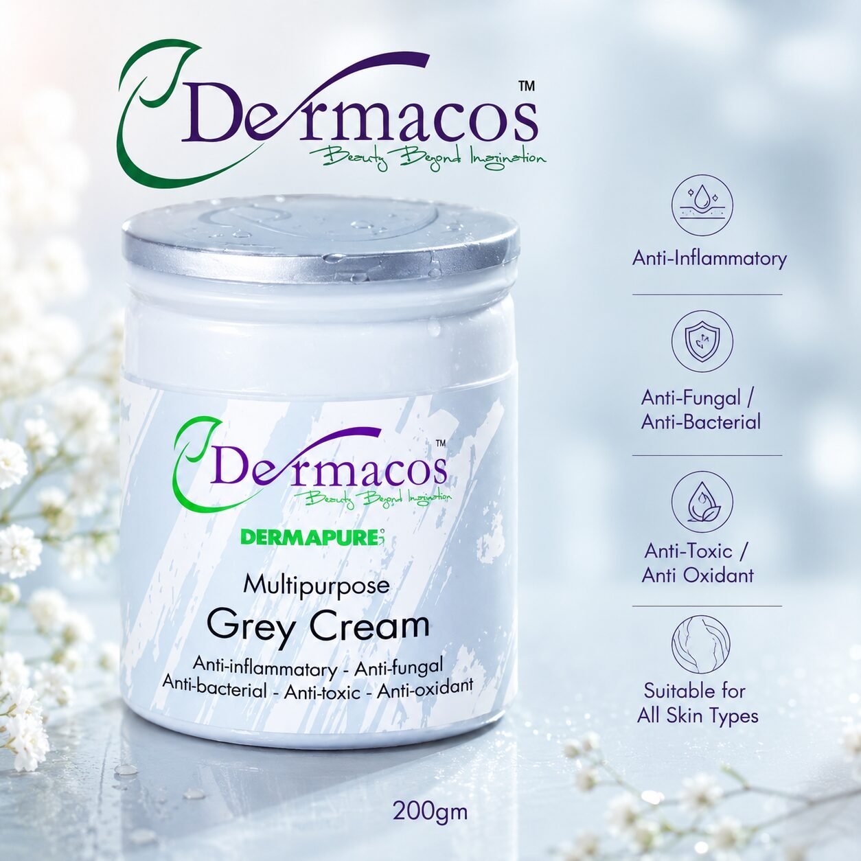 Dermacos Grey Cream (200gm) — view 1