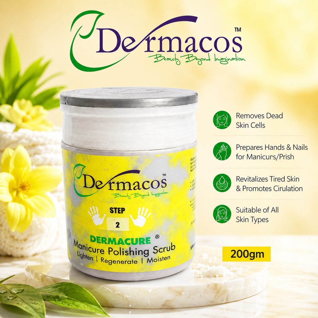 Dermacos Manicure Polishing Scrub (200gm) — view 1
