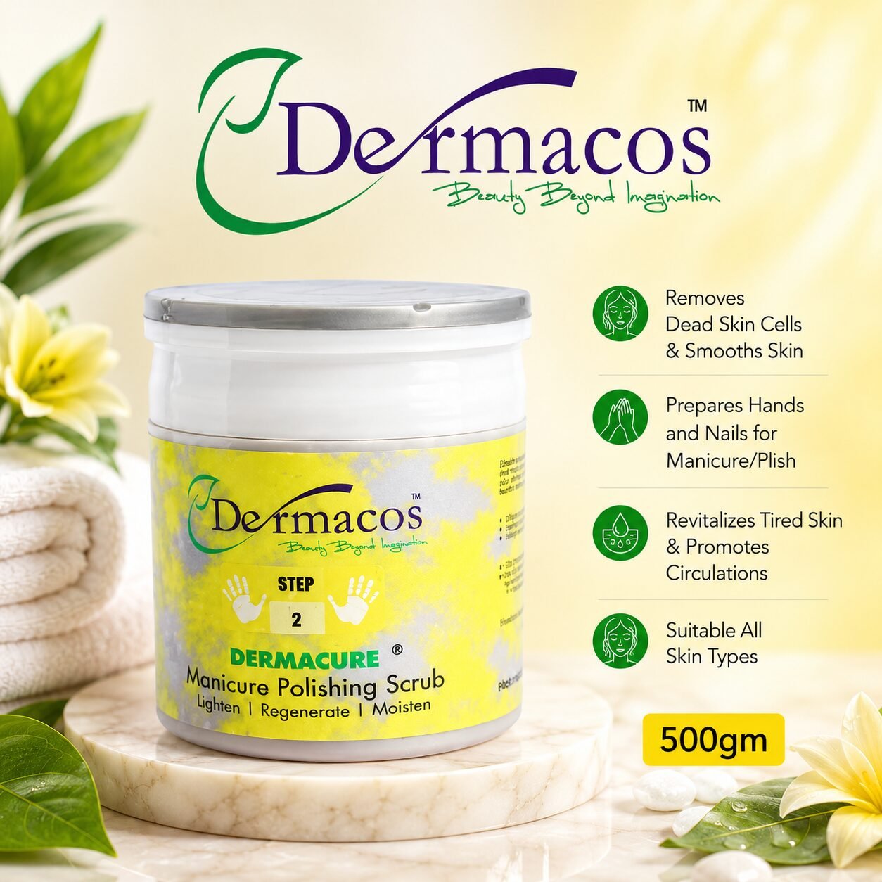 Dermacos Manicure Polishing Scrub (500gm) — view 1