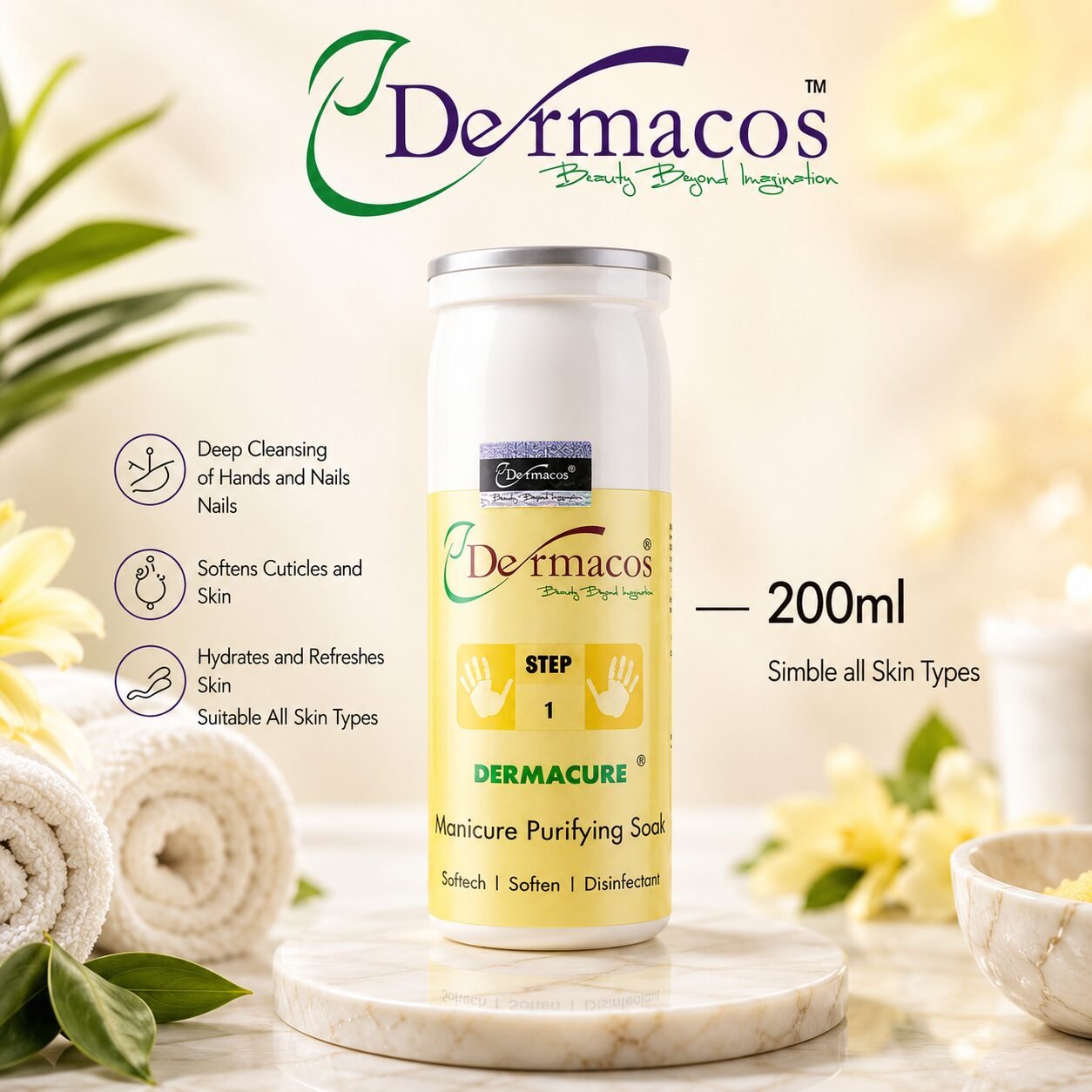 Dermacos Manicure Purifying Soak (200ml) — view 1