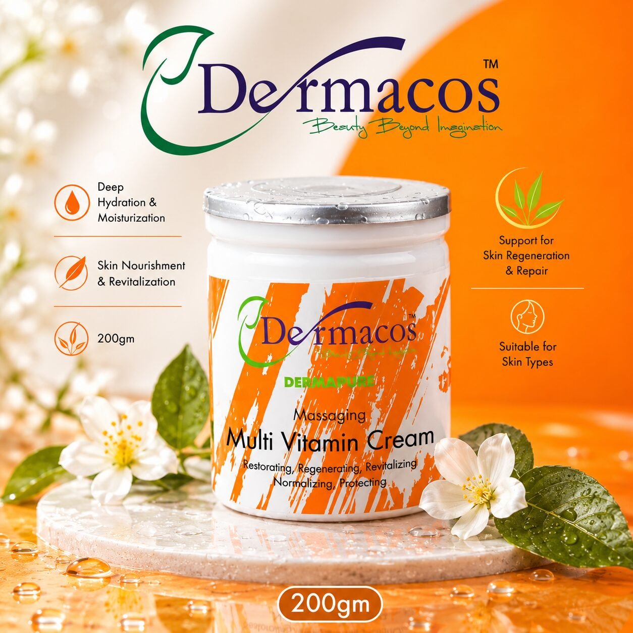 Dermacos Massaging Multi-Vitamin Cream (200gm) — view 1