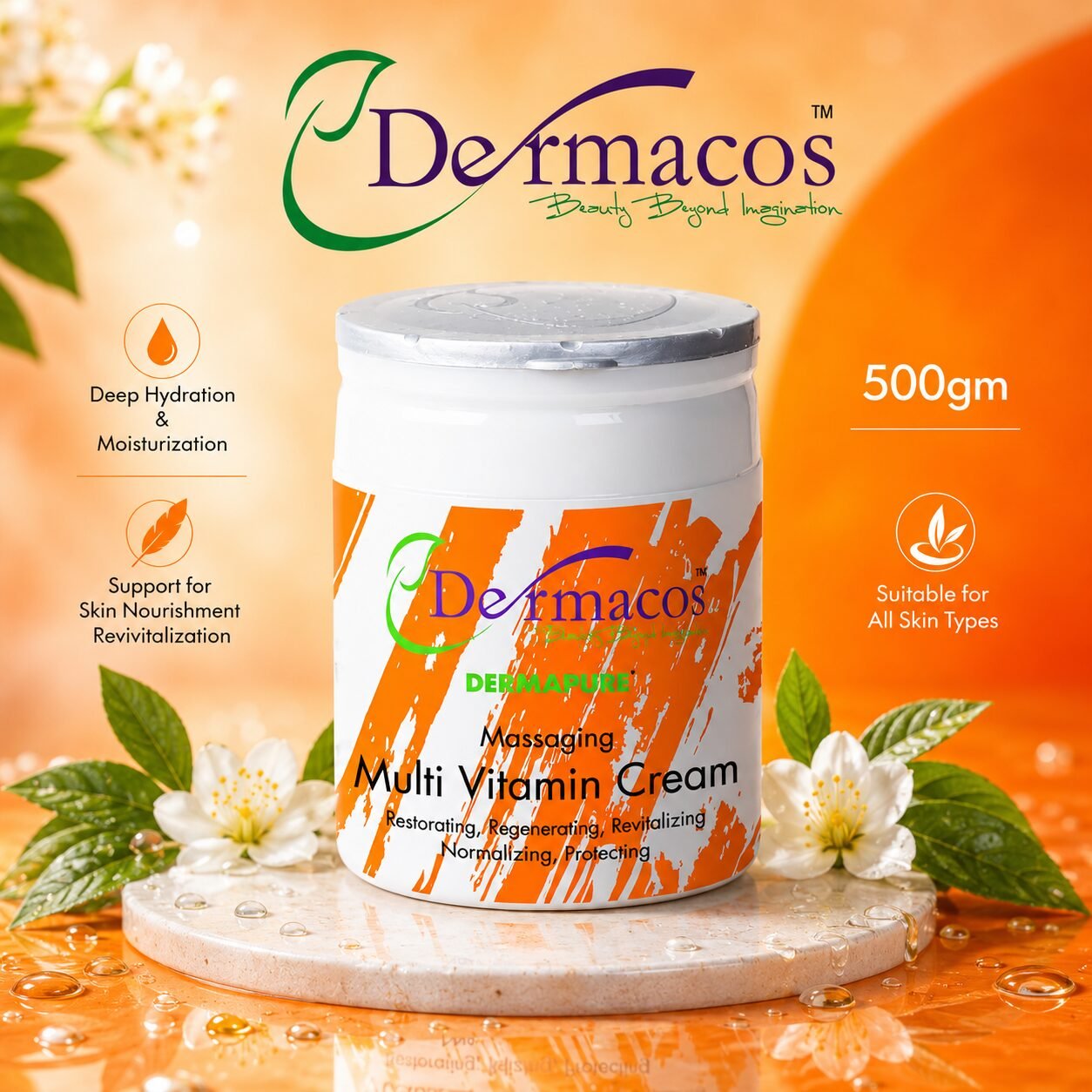 Dermacos Massaging Multi-Vitamin Cream (500gm) — view 1