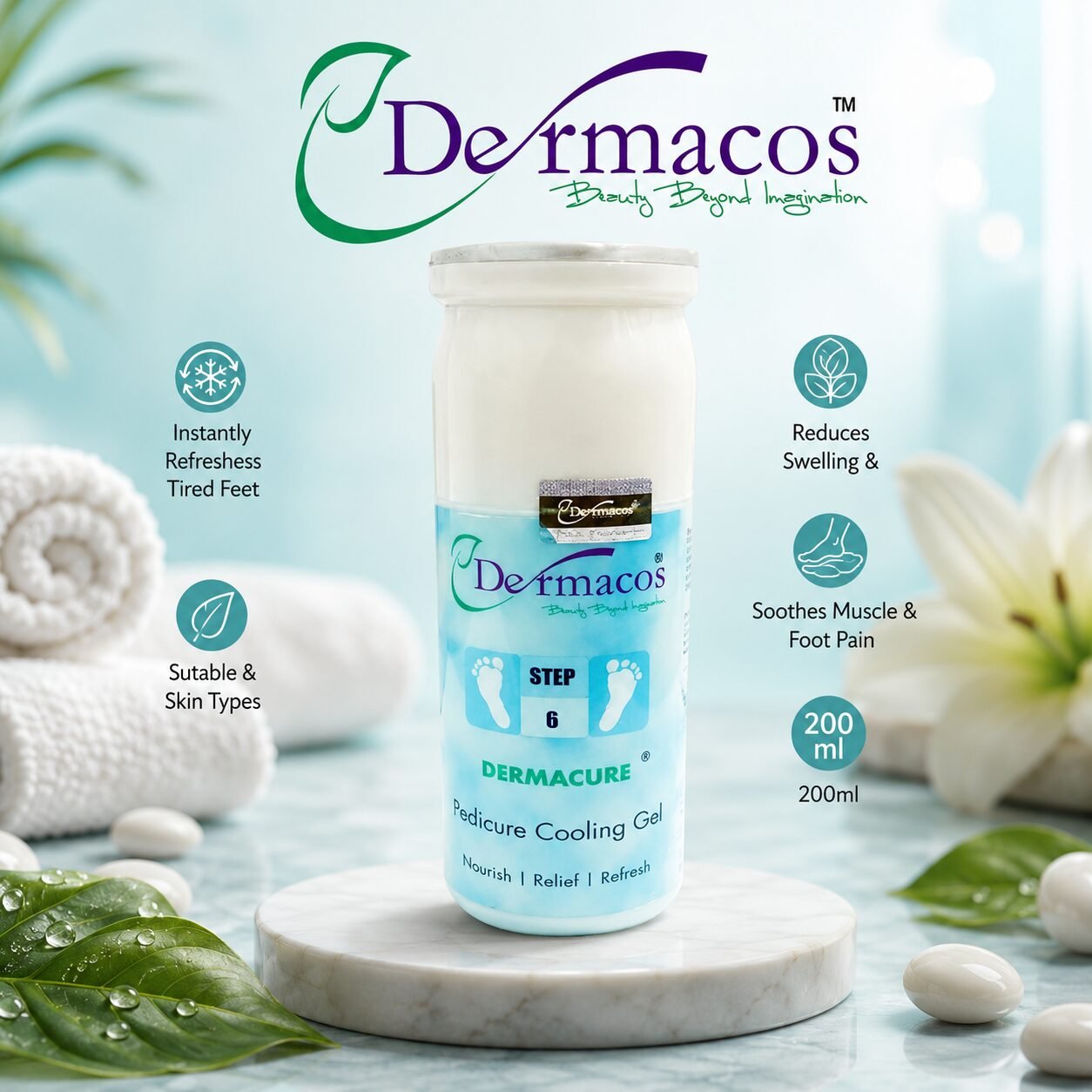 Dermacos Pedicure Cooling Gel (200ml) — view 1