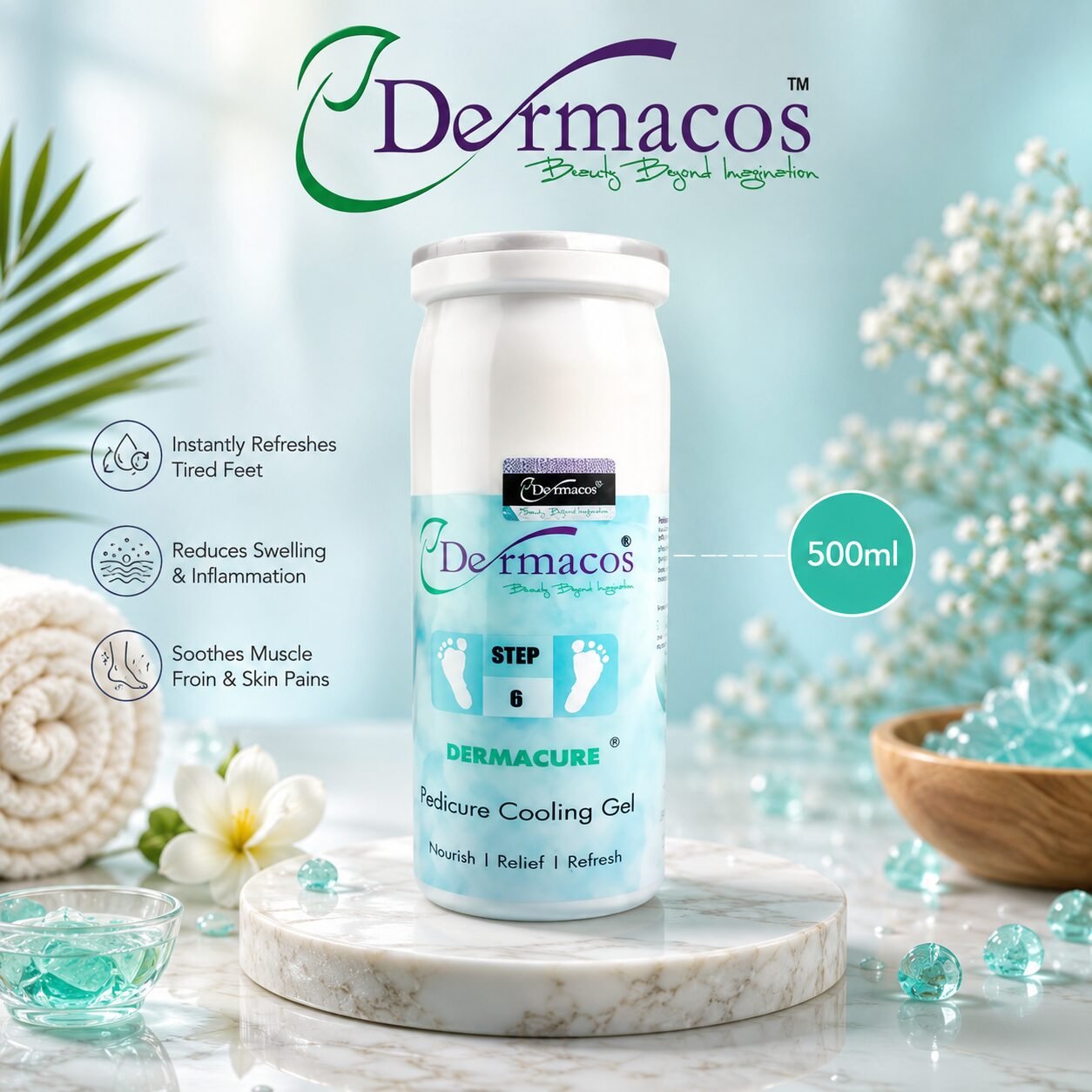 Dermacos Pedicure Cooling Gel (500ml) — view 1