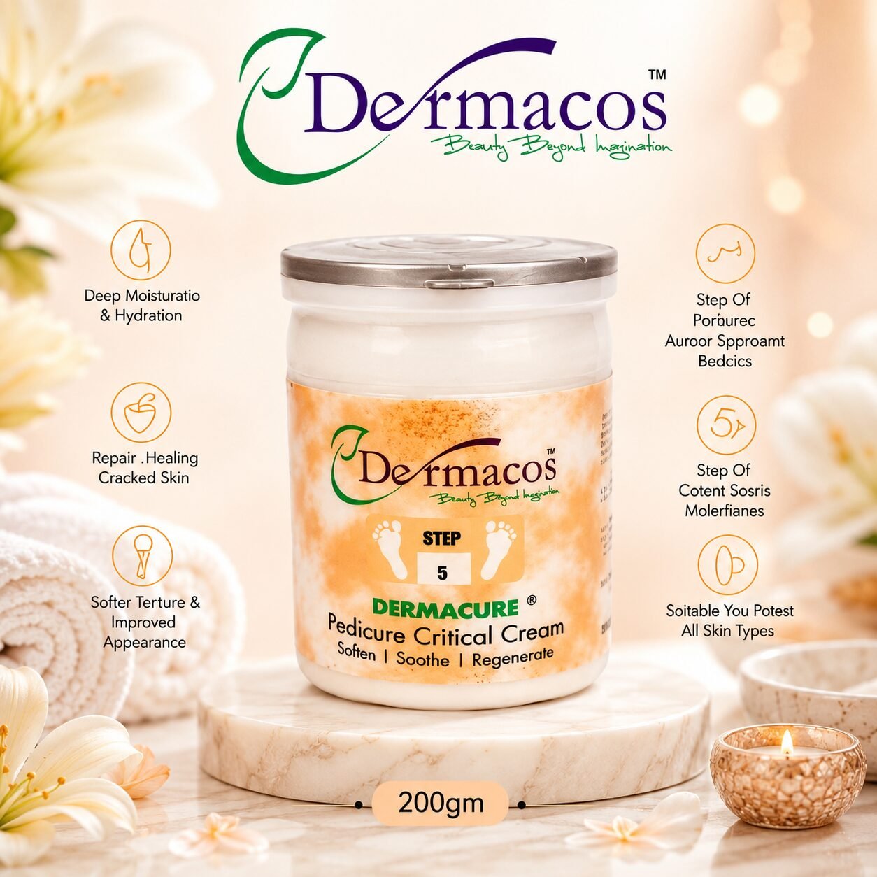 Dermacos Pedicure Critical Cream (200gm) — view 1