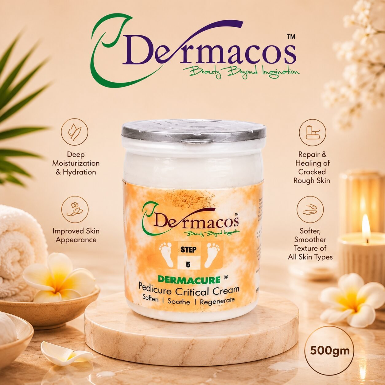 Dermacos Pedicure Critical Cream (500gm) — view 1
