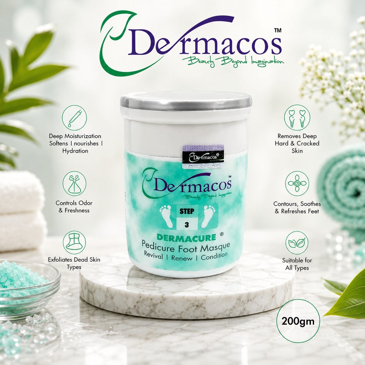 Dermacos Pedicure Foot Masque (200gm) — view 1