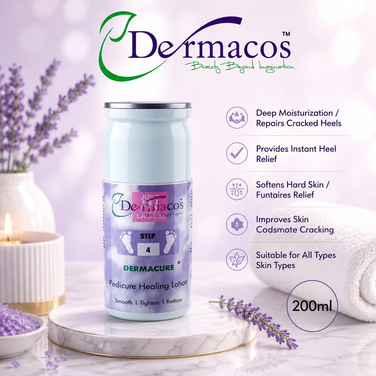 Dermacos Pedicure Healing Lotion (200ml) — view 1