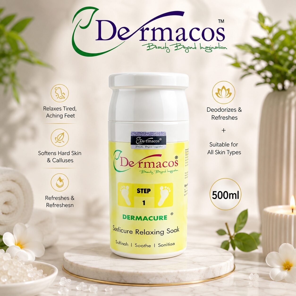 Dermacos Pedicure Relaxing Soak (500ml) — view 1