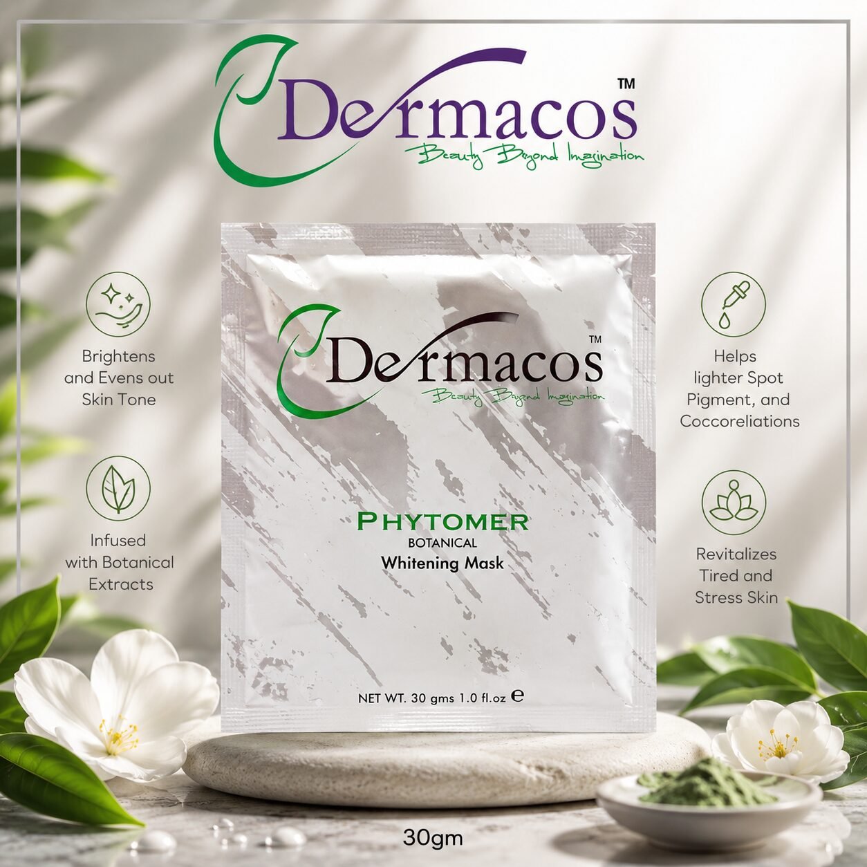 Dermacos Phytomer Botanical Whitening Mask (30gm) — view 1