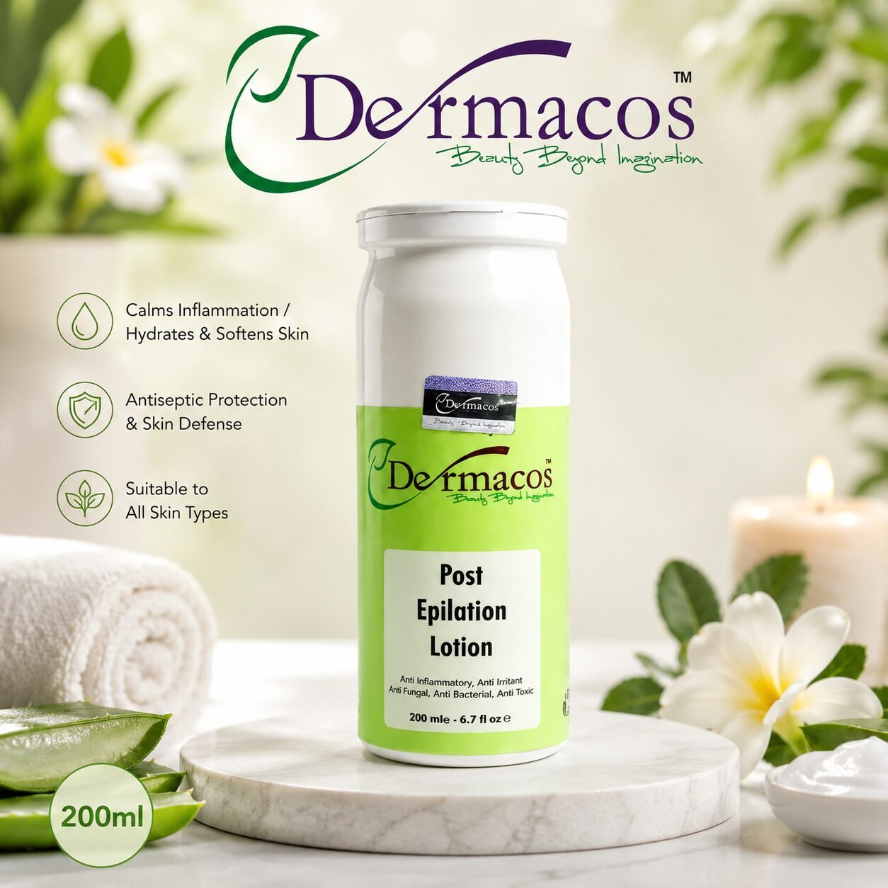 Dermacos Post Epilation Lotion (200ml) — view 1