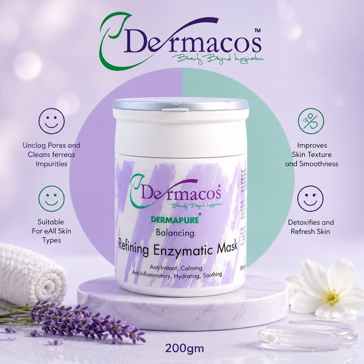Dermacos Refining Enzymatic Mask (200gm) — view 1