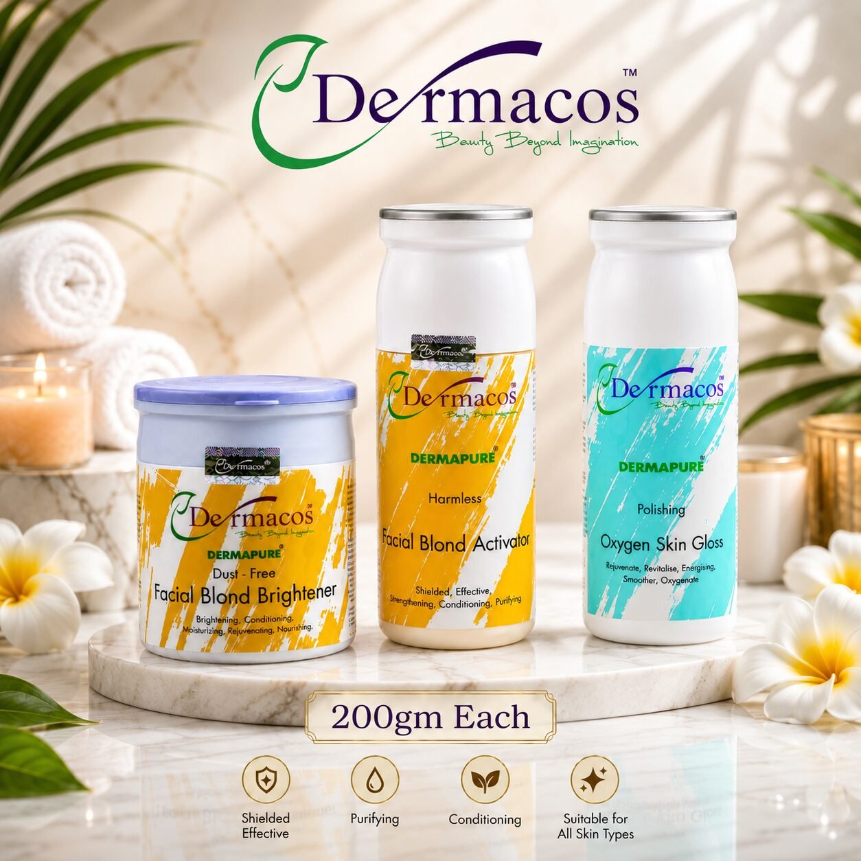 Dermacos Skin Glowing & Brightening Skin Polish Kit (200ml) — view 1