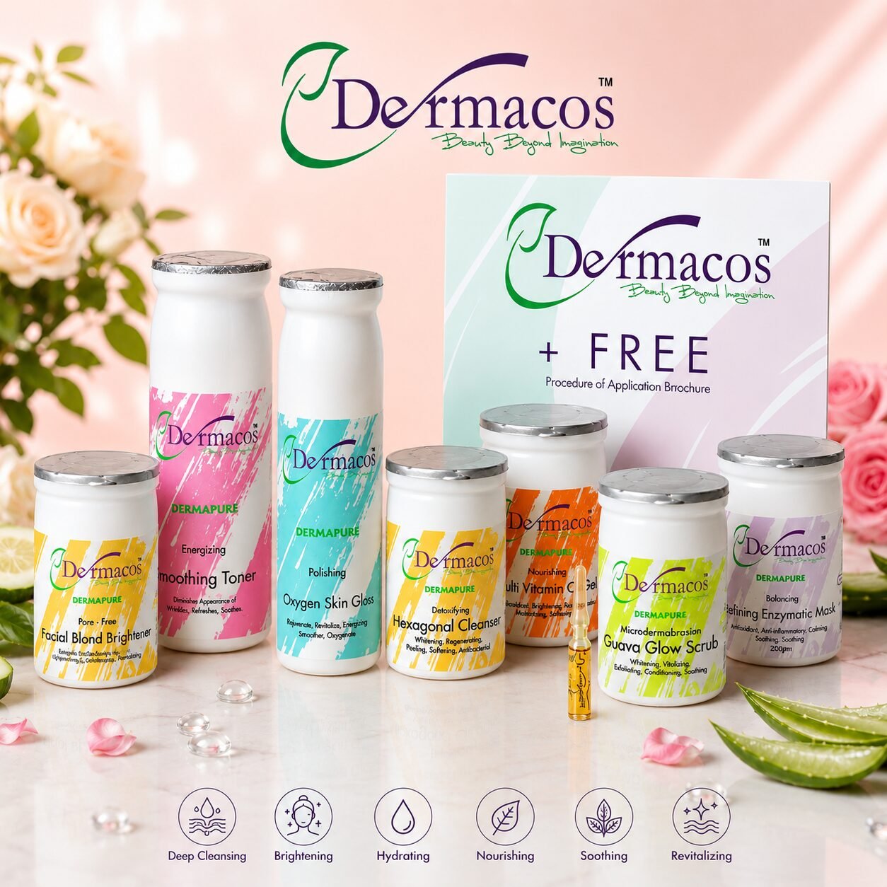 Dermacos Skin Glowing Facial Polish Kit (Pack of 8) — view 1