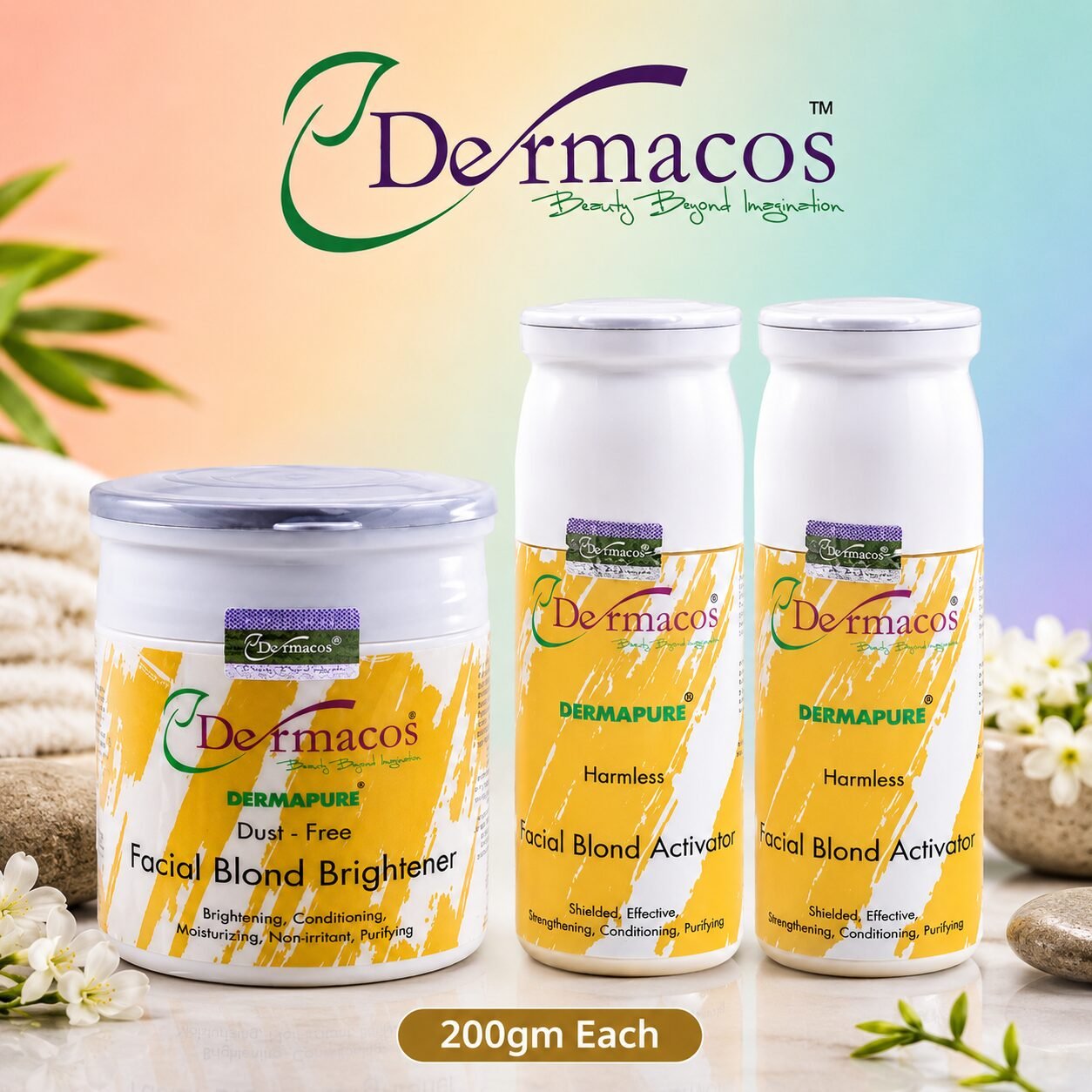 Dermacos Skin Polish Kit (2 Activators & 1 Brightener) 200ml Each — view 1