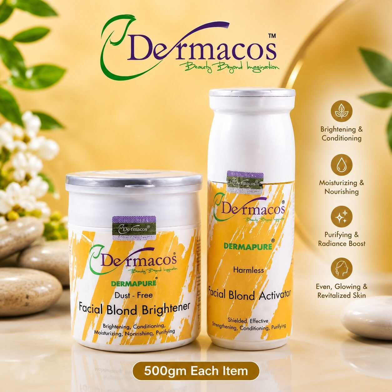 Dermacos Skin Polish Salon Pack Brightener + Activator (500ml) — view 1