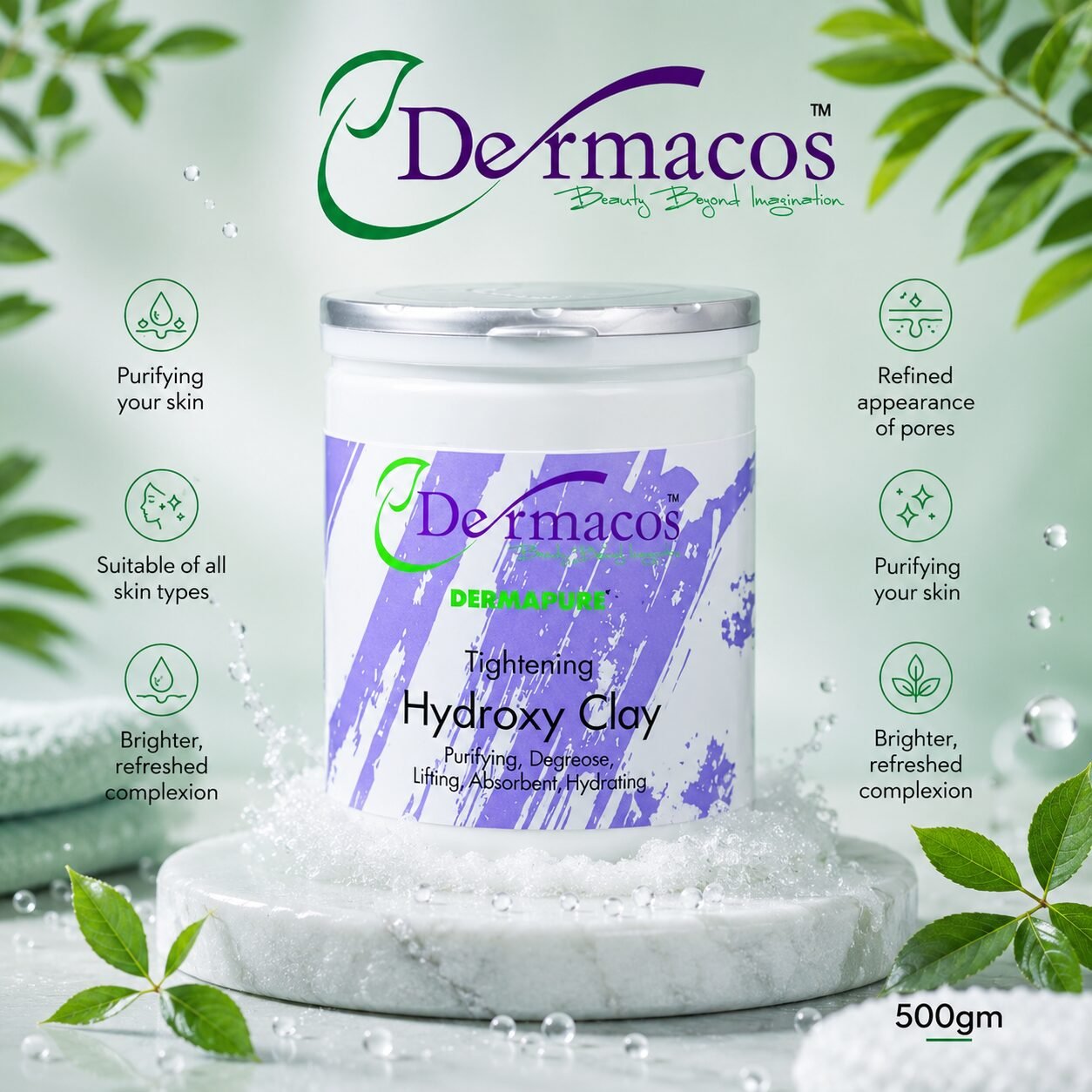 Dermacos Tightening Hydroxy Clay (500gm) — view 1