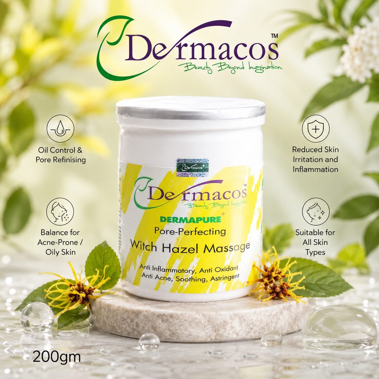 Dermacos Witch Hazel Massage (200gm) — view 1