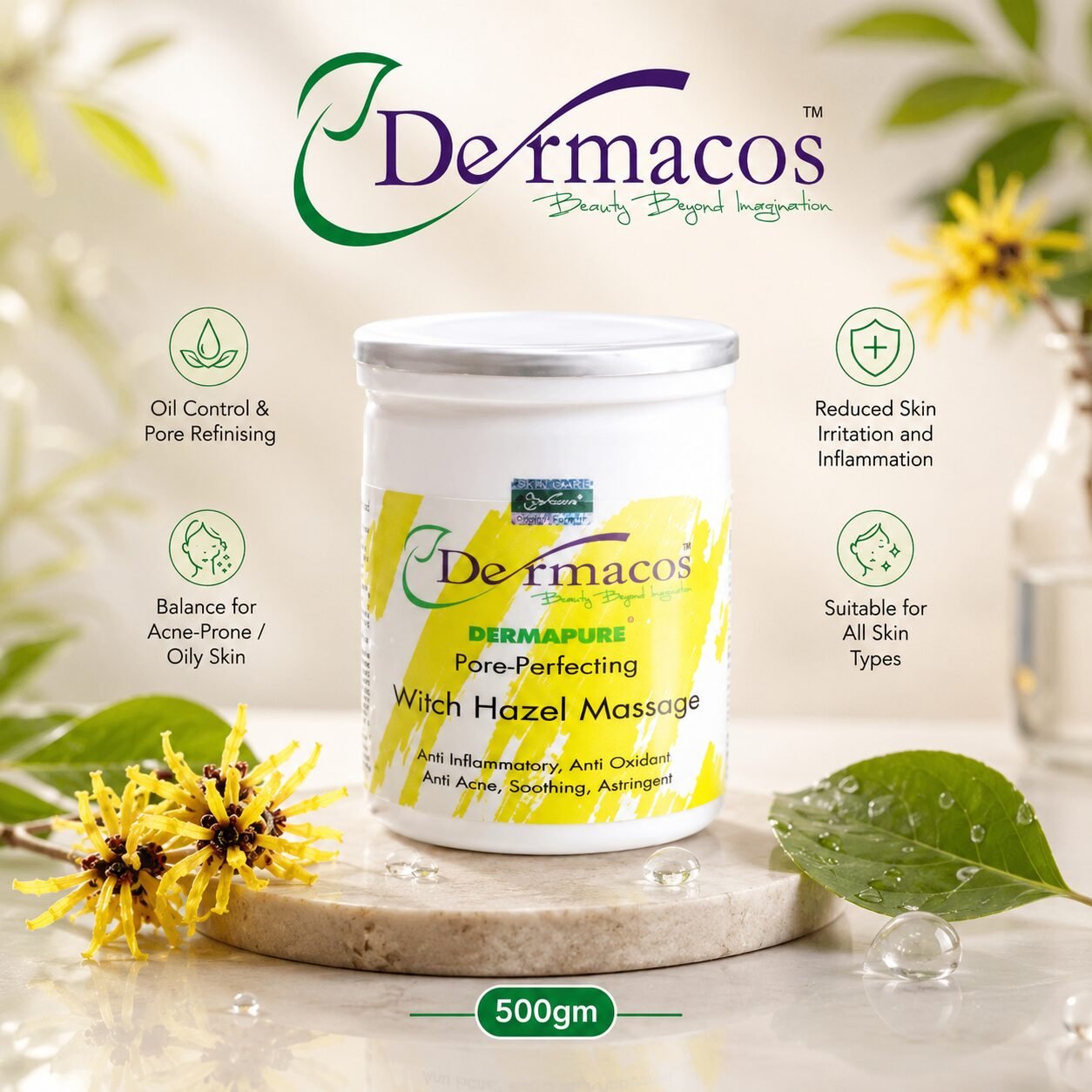 Dermacos Witch Hazel Massage (500gm) — view 1