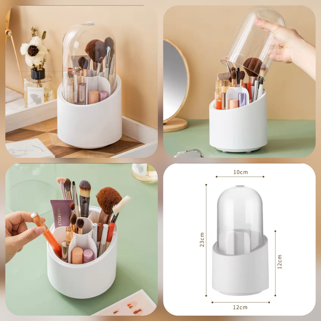 Covered Rotating Brush Holder — view 1