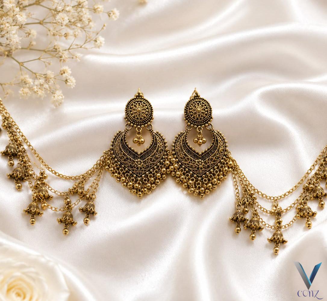 Fancy China Bahubali Sahara Jhumki — view 3