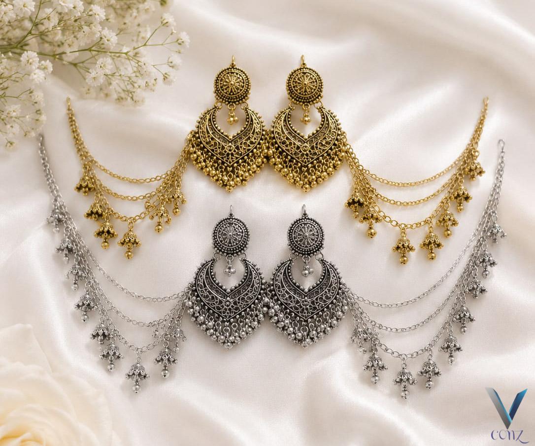 Fancy China Bahubali Sahara Jhumki — view 4
