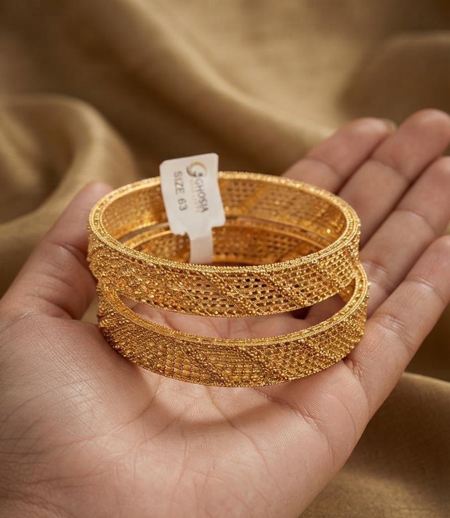 Gold Plated 2 Pieces Bangles — view 2
