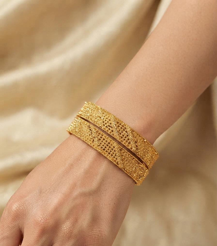 Gold Plated 2 Pieces Bangles — view 3