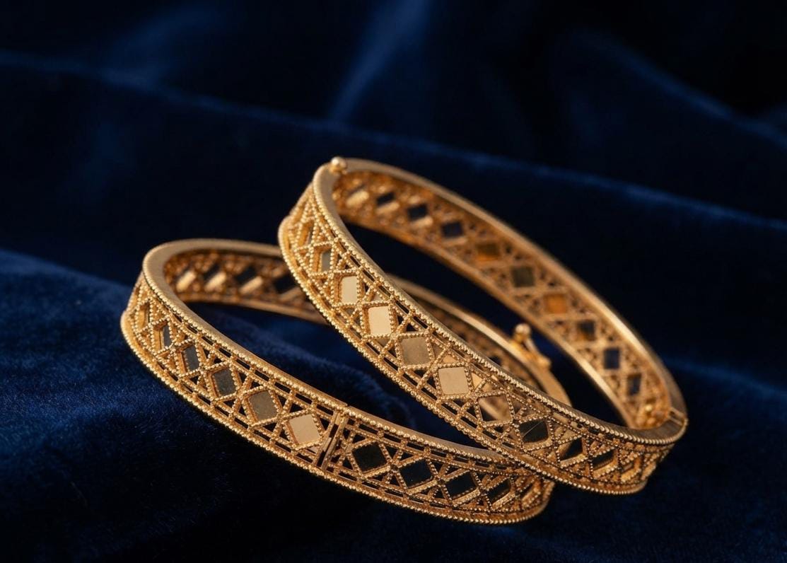 Gold Plated 2 Pieces Bangles — view 6