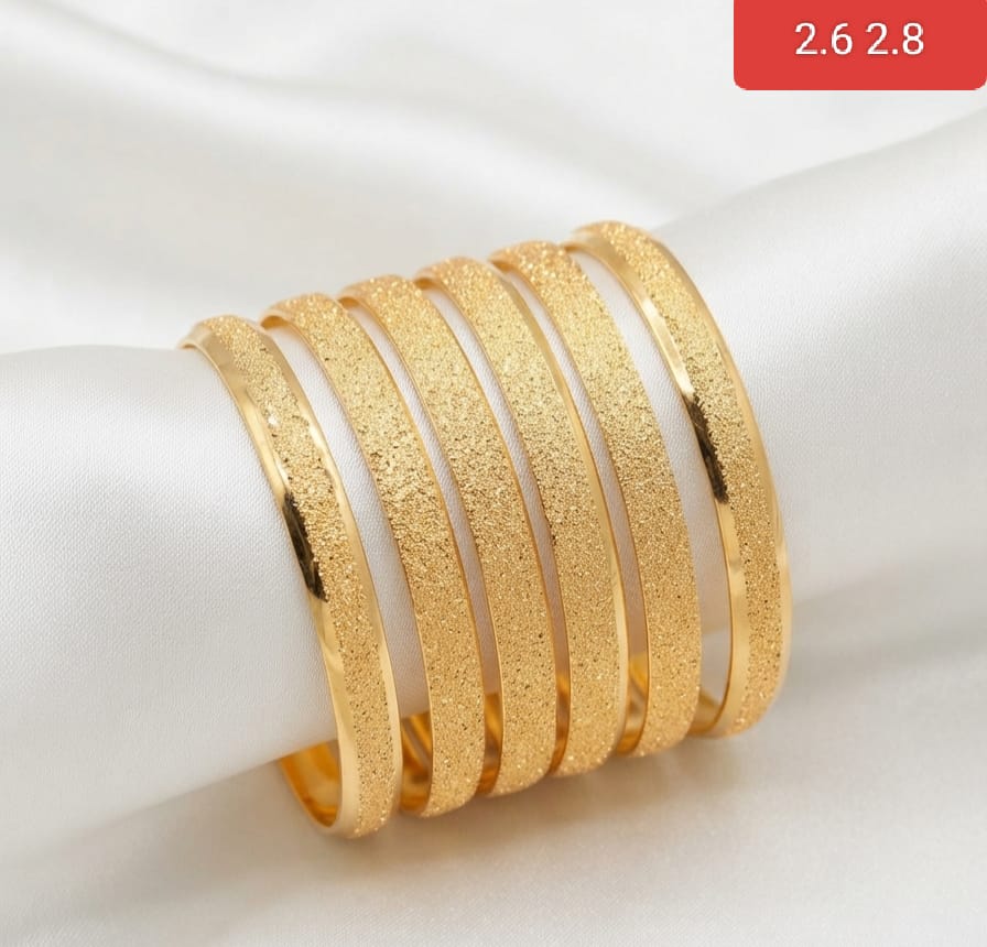Gold Plated 6 Pieces Bangles — view 2