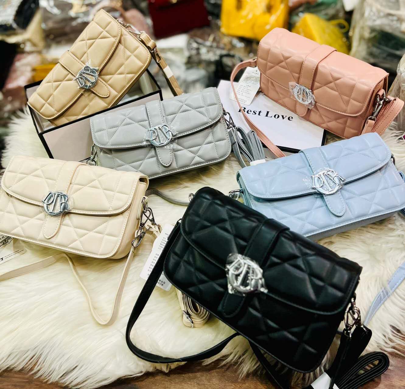 High Quality Quilted Shoulder Bag with Dust Bag — view 1