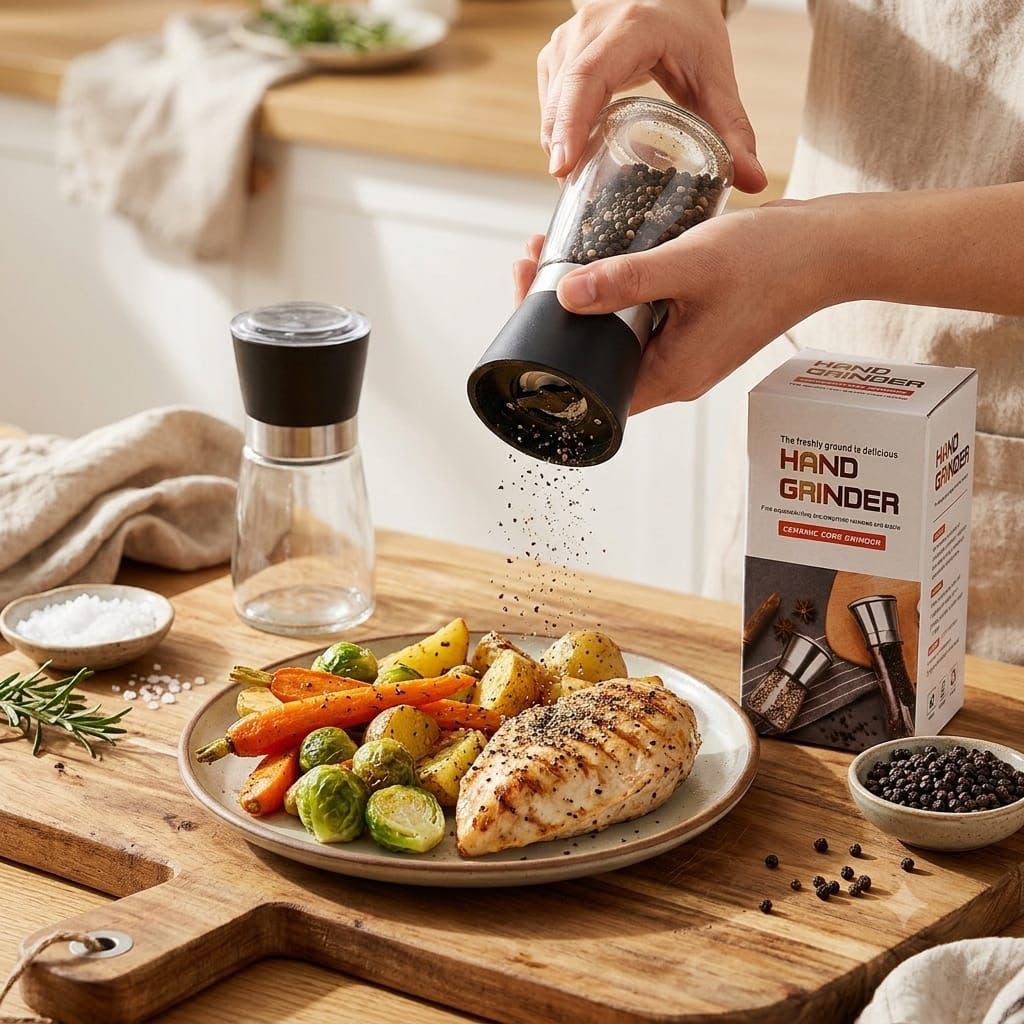 Black Pepper Hand Grinder