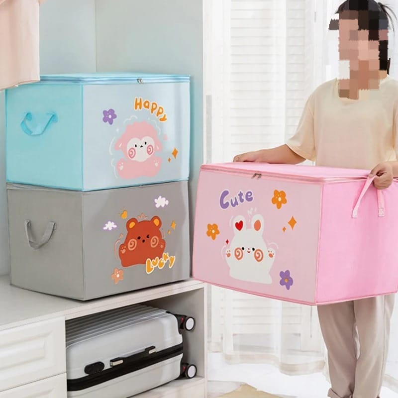 Cartoon Quilt Storage Bag – Clothes & Toy Organizer — view 3