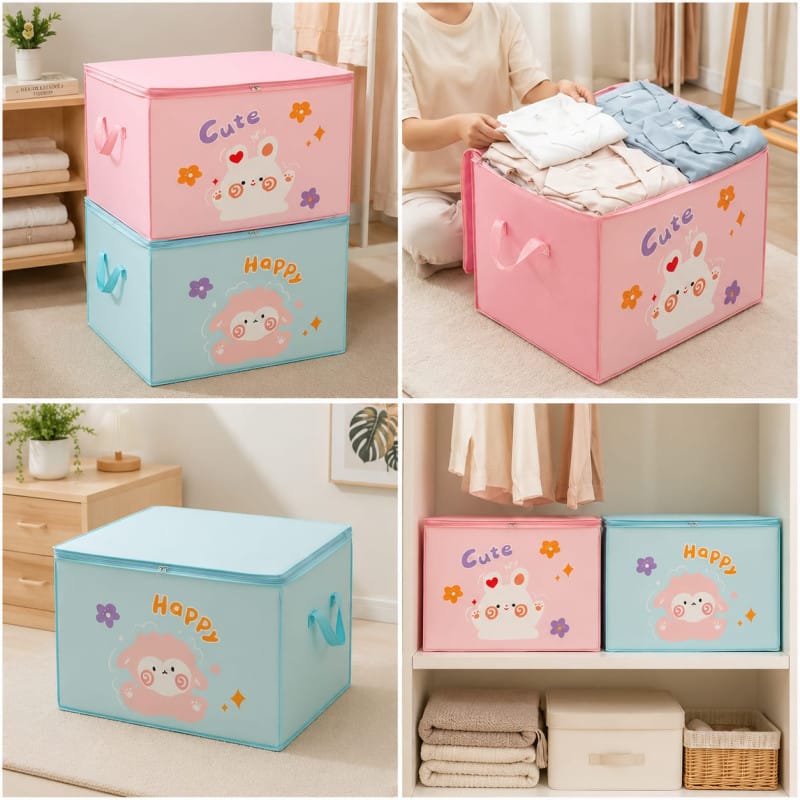 Cartoon Quilt Storage Bag – Clothes & Toy Organizer — view 4